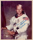 Al Worden signed NASA 10x8 original colour photo White Space Suit dedicated. Alfred Merrill