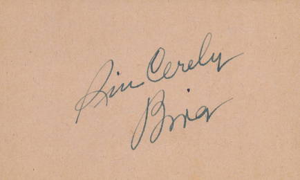 Bing Crosby signed 5x3 card. Harry Lillis Bing Crosby Jr. (May 3, 1903 - October 14, 1977) was an
