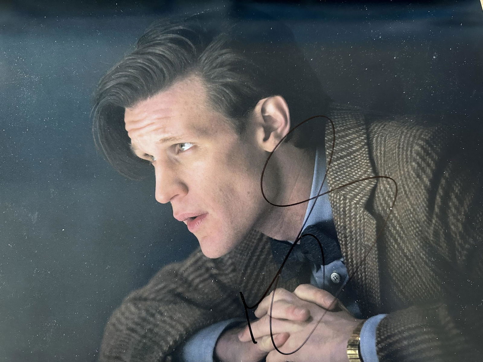 Doctor Who 14x11 inch photo signed by Doctor Who himself, actor Matt Smith. Good condition Est.: Doctor Who 14x11 inch photo signed by Doctor Who himself, actor Matt Smith. Good condition Est.