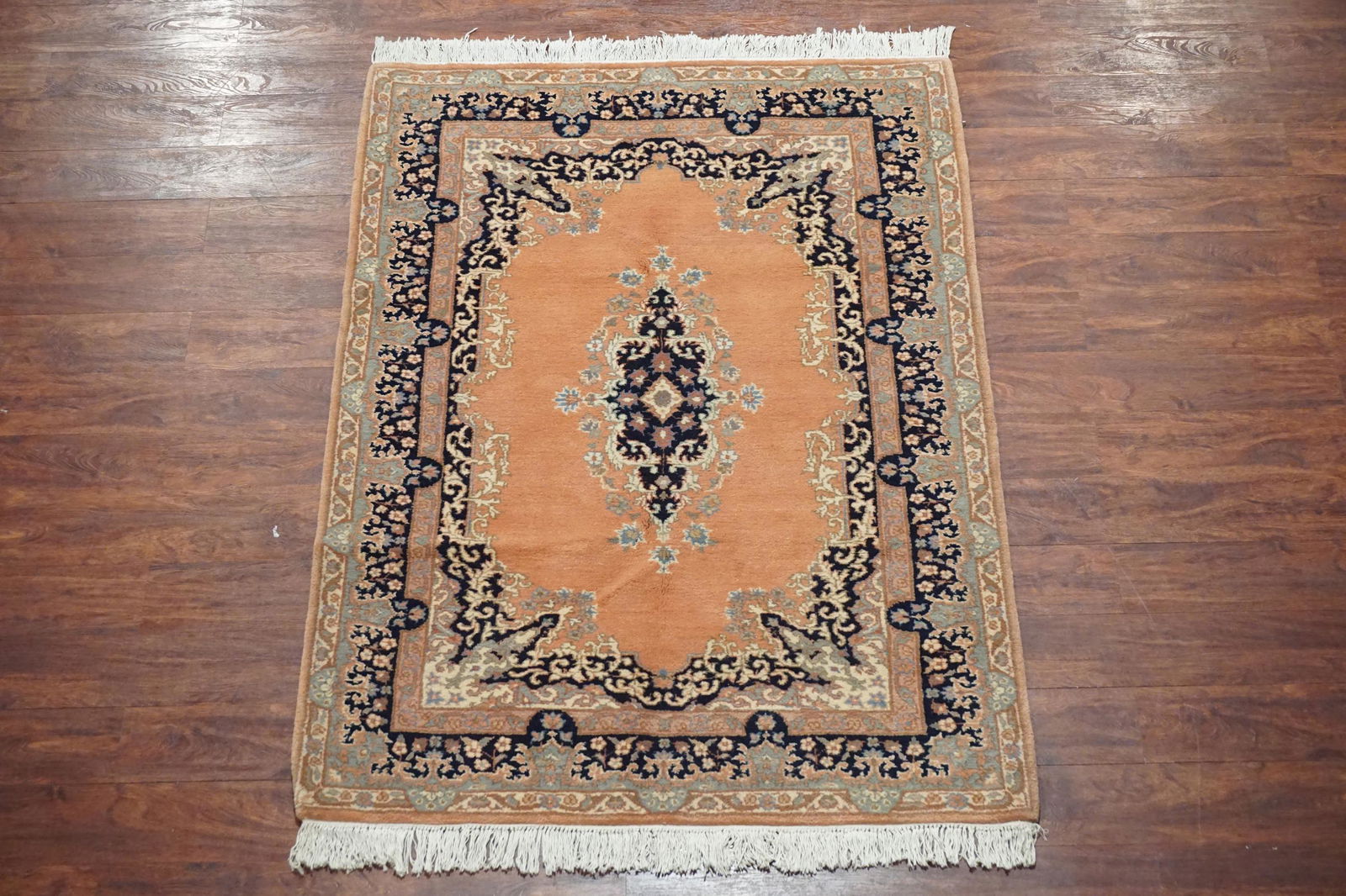 4X7 Hand-Knotted Kerman Wool Area Rug (1 of 5)