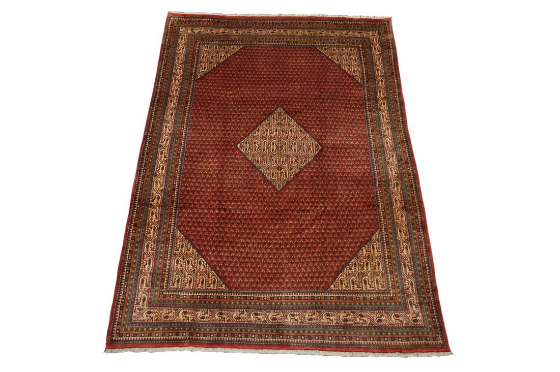 7X10 Persian Saraband Sarouq Mir Hand-Knotted Wool Area (1 of 7)