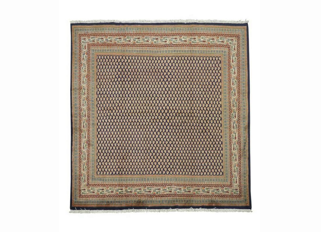 Vintage 7X7 Square Persian Sarouk Paisley Area Rug (1 of 6)