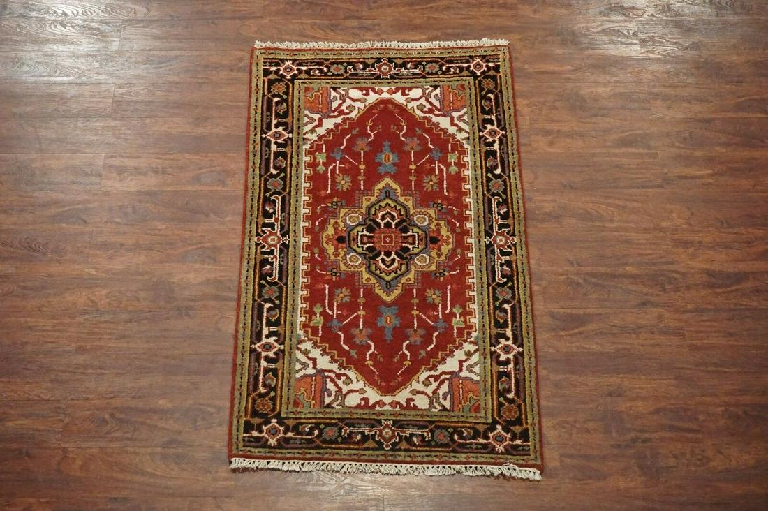 3X5 Serapi Hand-Knotted & Veg Dyed Wool Rug Carpet (1 of 4)