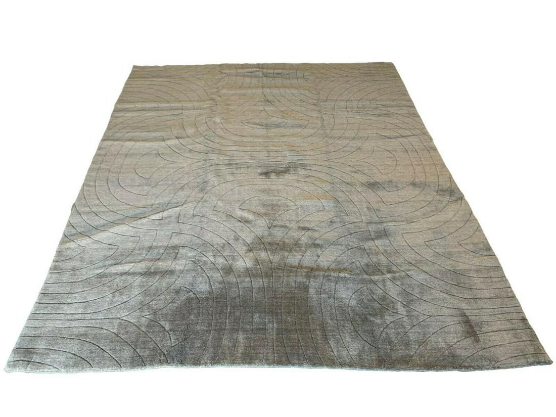 Modern 8X10 Sculpted Handmade Wool Area Rug (1 of 8)