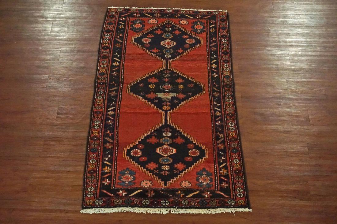 3X6 Antique Persian Karaje Hand-Knotted Wool Rug (1 of 5)