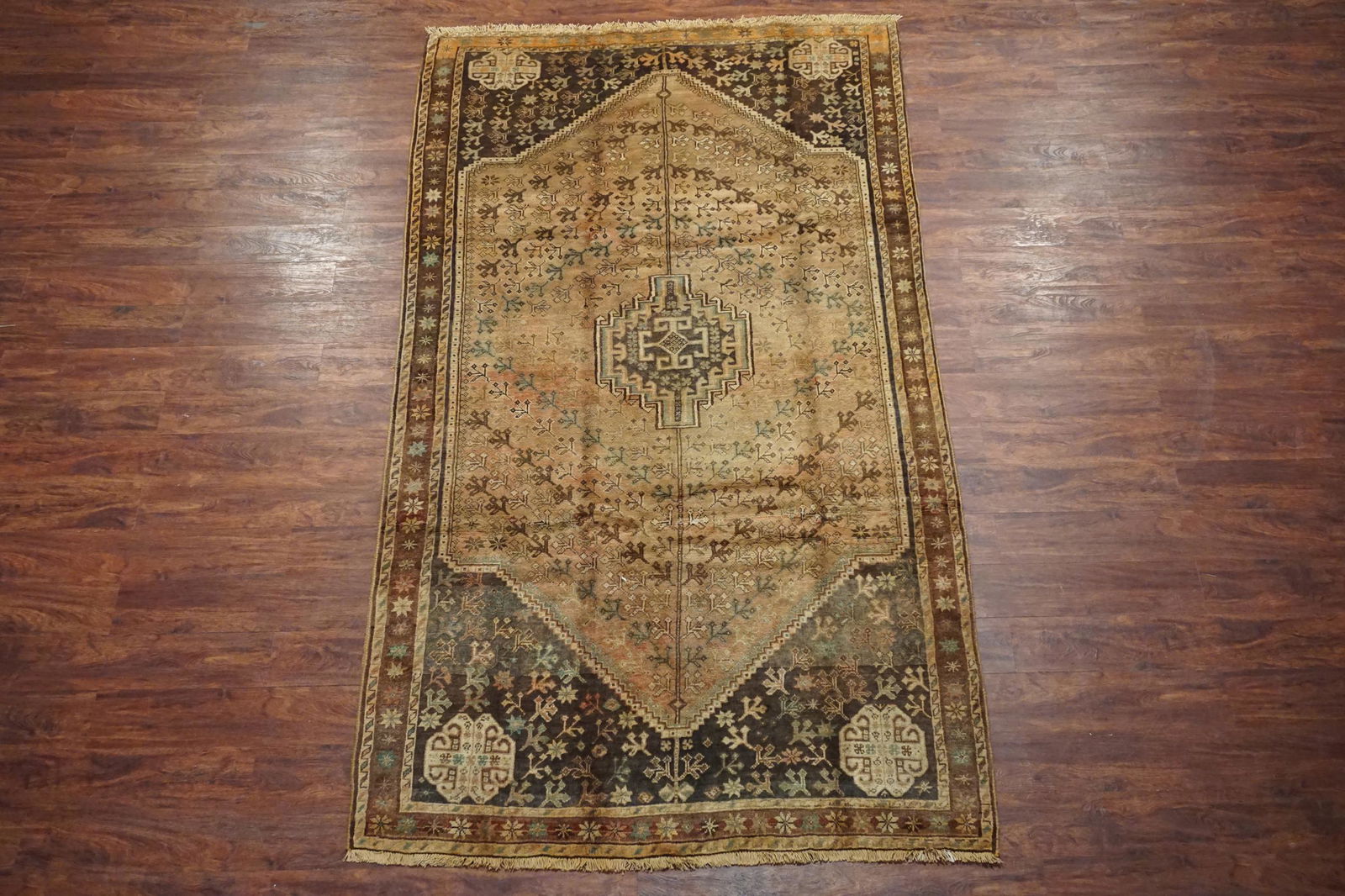 Antique 5X9 Persian Hand-Knotted Abrash Wool Rug (1 of 5)