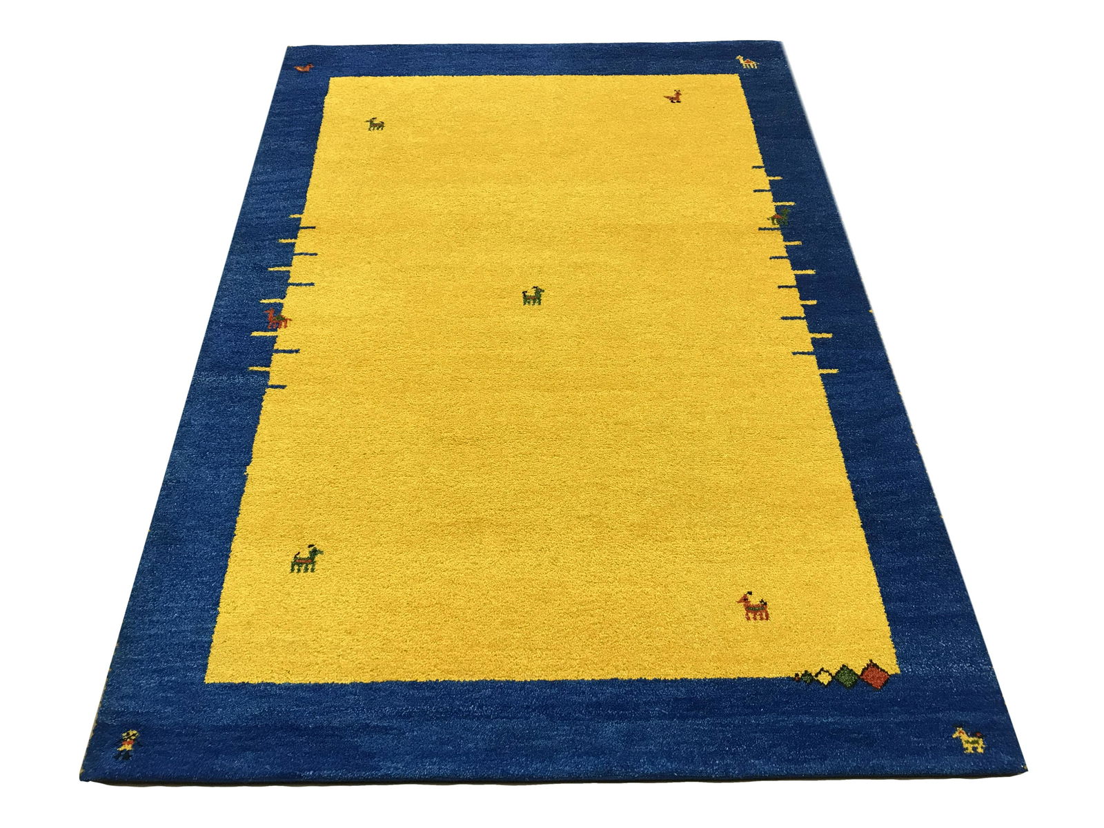 4X6 Fine Twisted Wool Gabbeh Rug Goat Camel Peacock (1 of 5)