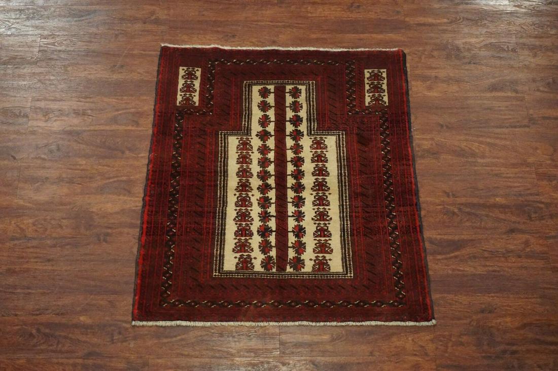 3X3 Square Tribal Turkoman Prayer Rug, circa 1960 (1 of 2)