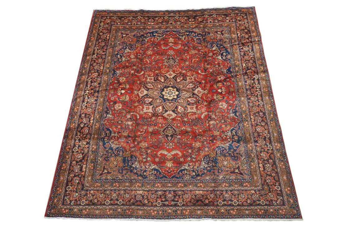 10X12 Antique Persian Mashad Area Rug, Circa 1940 (1 of 5)