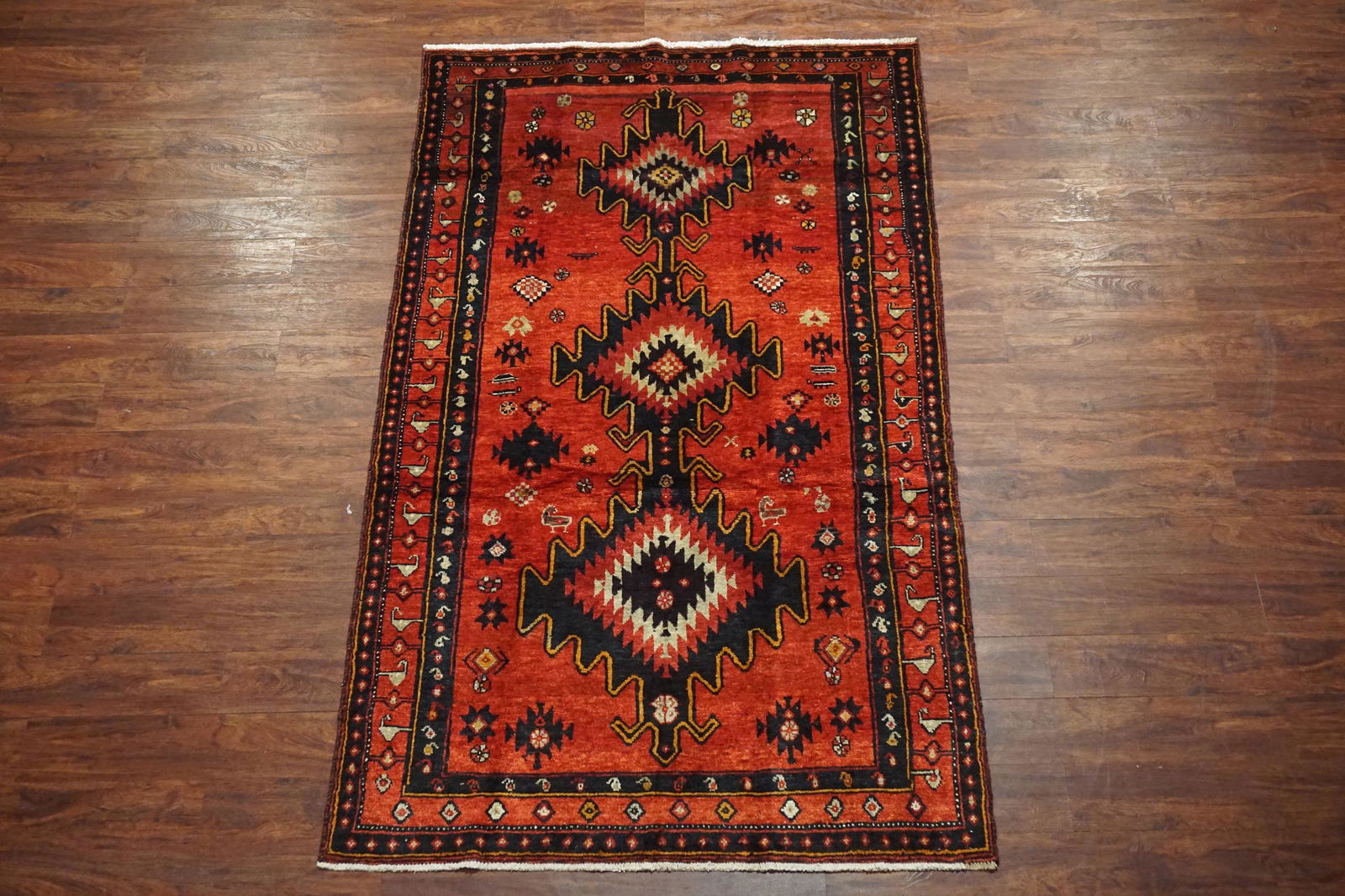 Antique 5X8 Persian Lori with Duck Designs Abrash Wool (1 of 5)