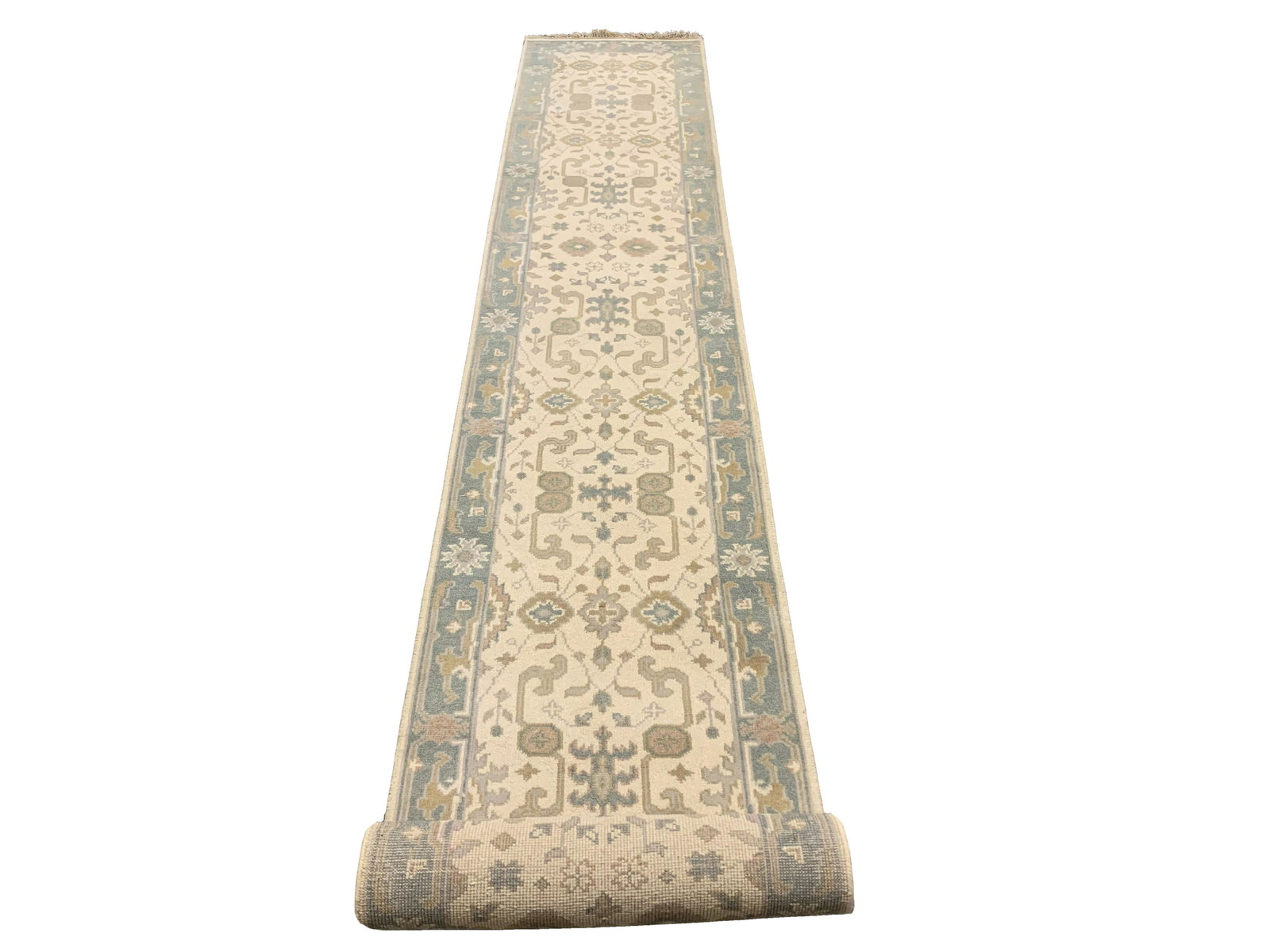 3X16 Oushak Runner Hand-Knotted Wool Rug (1 of 5)