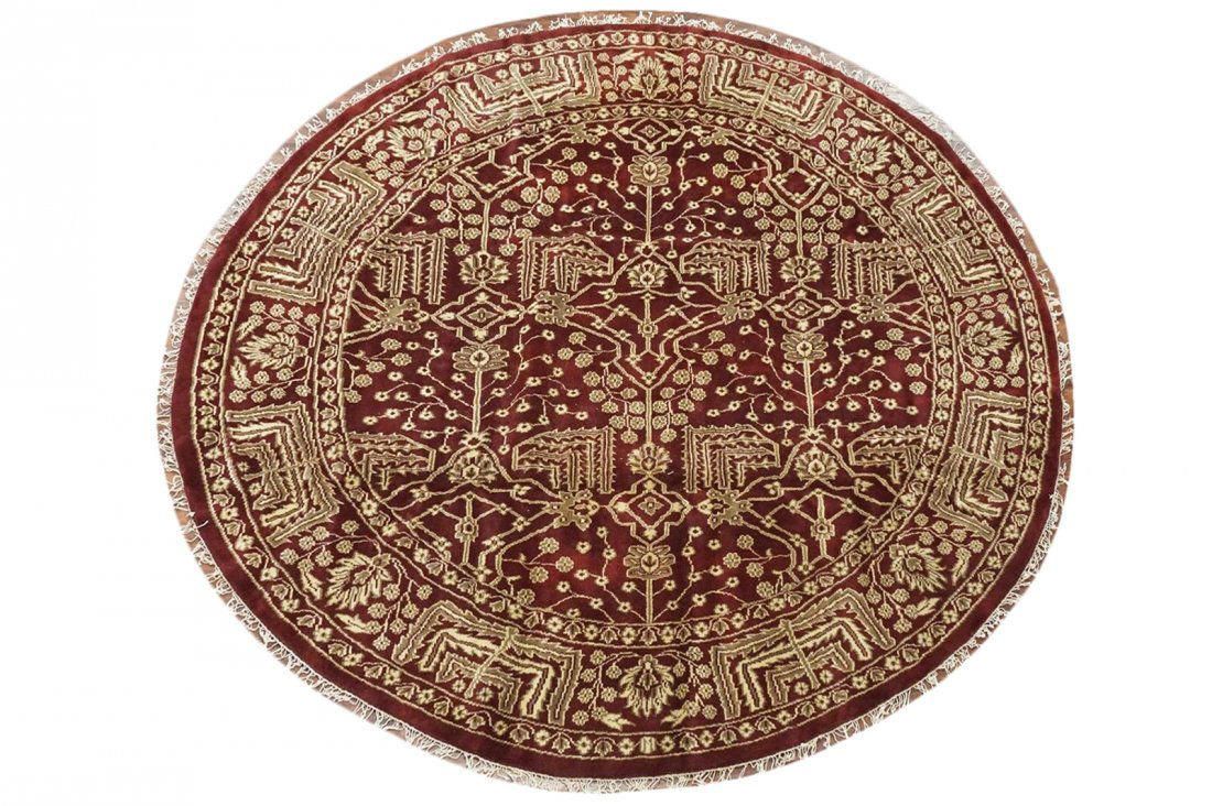 Round 8X8 Art & Craft William Morris Hand-Knotted (1 of 6)