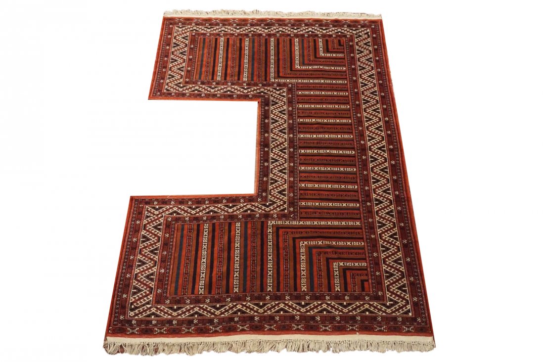 Fine 7X7 Persian Turkoman Kapanuk Vintage Wool Rug (1 of 6)