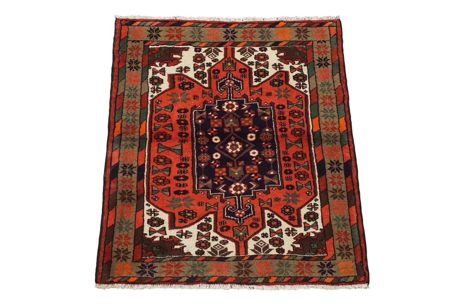 4X5 Antique Sarab 1940's Hand-Knotted Rug (1 of 3)