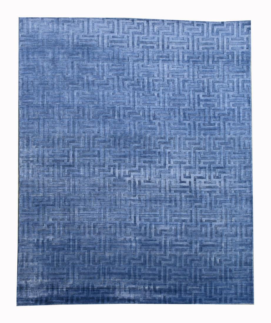 8X10 Modern Purple Silk Handmade Area Rug (1 of 6)