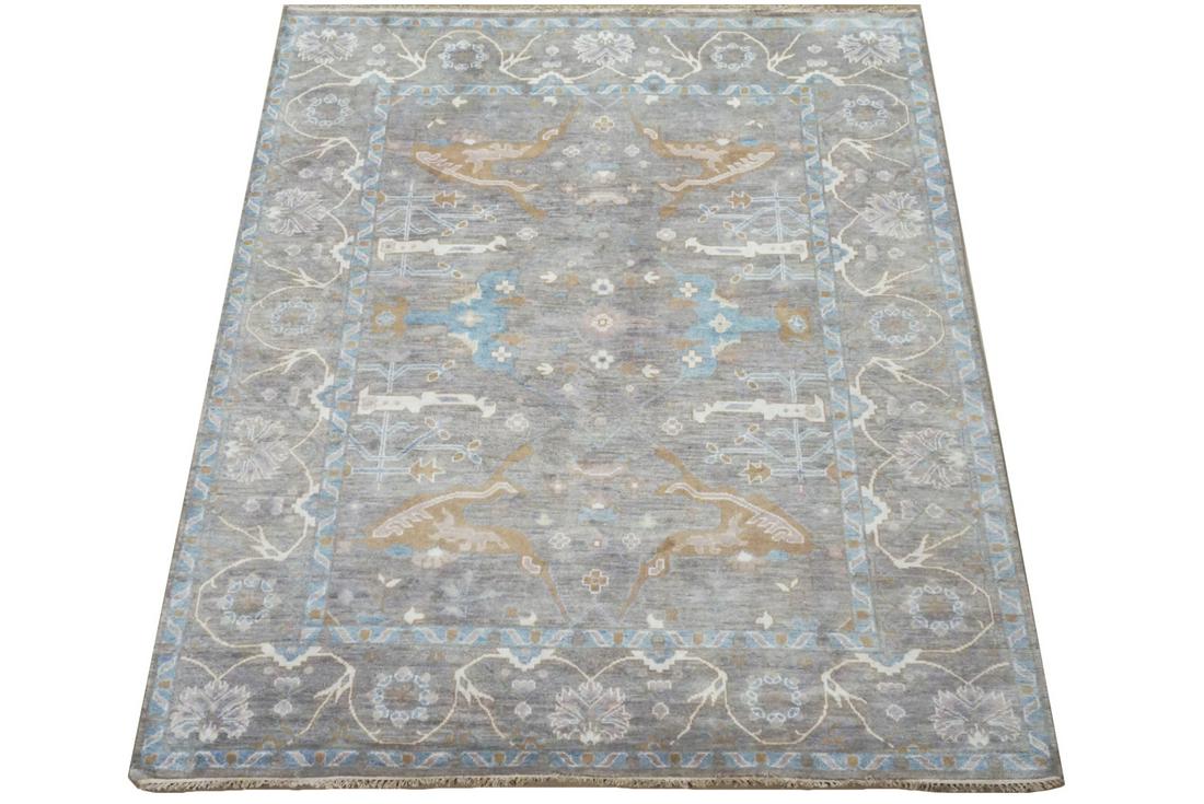 8X10 Modern Silver Oushak Area Rug (1 of 5)