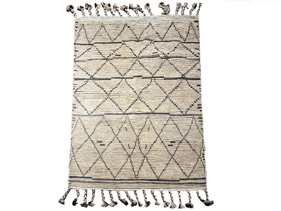 4X6 Beige Moroccan Wool Area Rug (1 of 5)