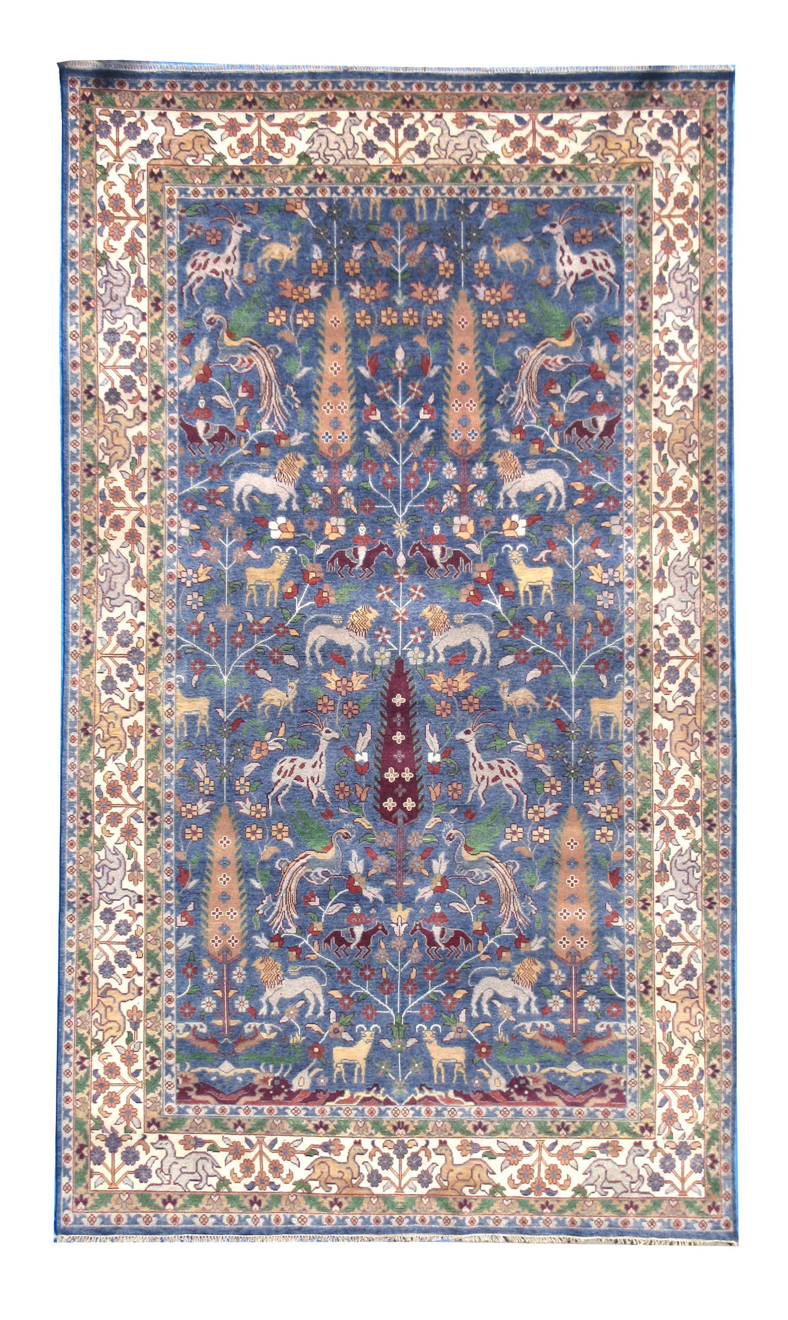 Buy 12x18 Birds, Lions, Deer, Peacock Design Wool Rug Kalili Rugs In Ca