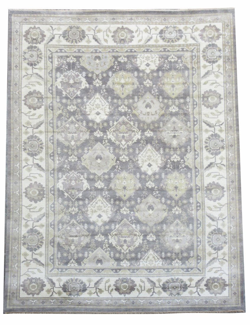 12X18 Gray Oushak Area Rug (1 of 7)