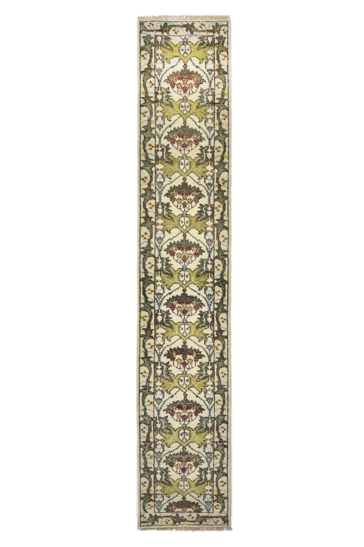 3X16 Ivory William Morris Inspired Runner Area Rug (1 of 7)