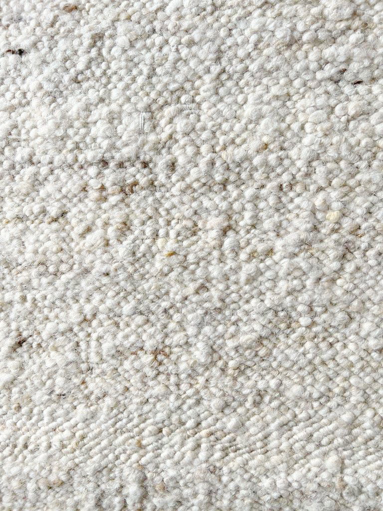 3X8 Handwoven Ivory Natural Raw Wool Runner Rug (1 of 6)