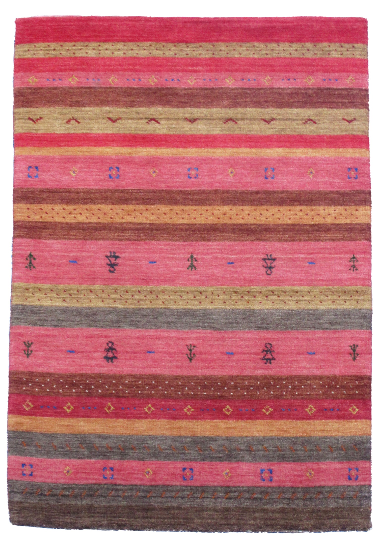 4X6 Lori Gabbeh Handmade Rug Goat & Girl Design (1 of 9)