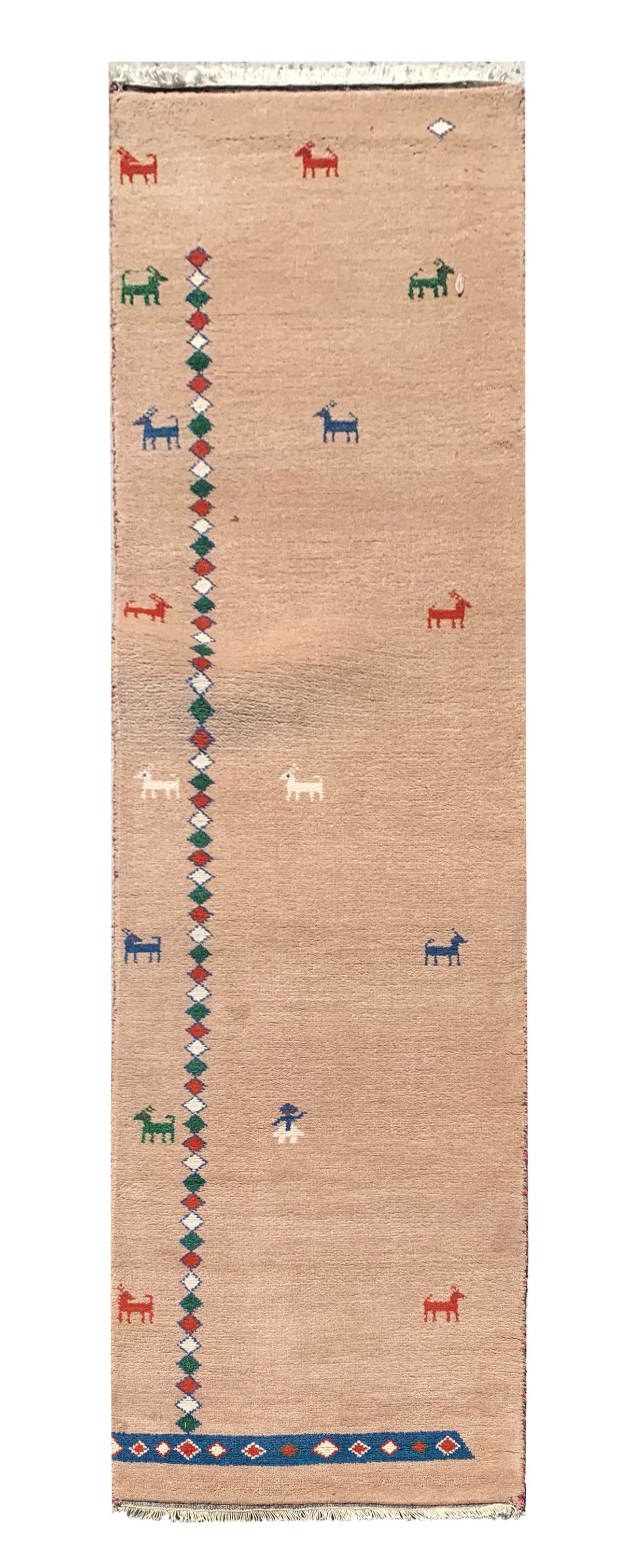2X9 Gabbeh Girl & Goat Design Runner (1 of 6)