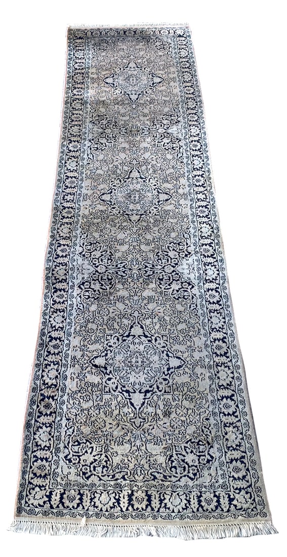 3X10 Estate Pure Silk Kashmir Runner, Circa 1940 (1 of 2)