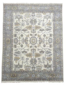 8X10 Ivory Oushak Serapi Area Rug