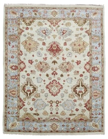 8X10 Light-Green Oushak Area Rug