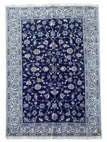 7X10 Blue Persian Naein Rug