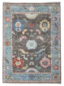 9X12 Brown Oushak Area Rug
