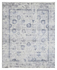 9X12 Modern Fine Wool & Silk Broken Design Rug