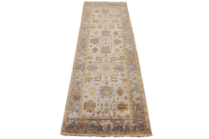 6X18 Cream Oushak Gallery Runner