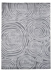 8X10 Modern Spiral Handmade Silk Area Rug
