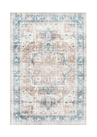 4X6 Heriz Premium 1/4" Pile Ultra Soft Rug with Non-Slip & Padded Backing