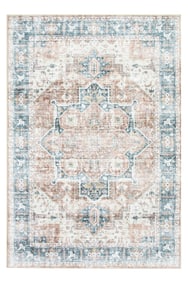 8X10 Heriz Premium 1/4" Pile Ultra Soft Rug with Non-Slip & Padded Backing