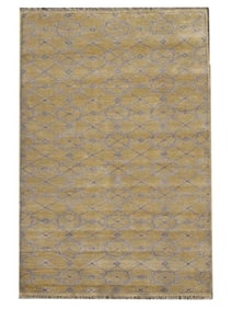 5X8 Modern Silk Hand-Knotted Area Rug