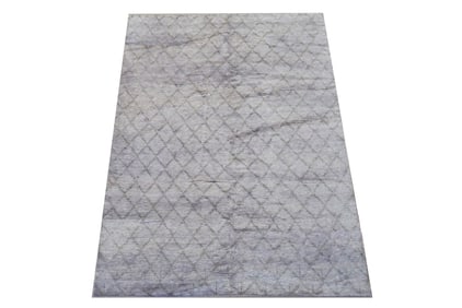 6X9 Moroccan Area Rug Hand-Knotted Wool Carpet