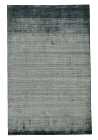 6X9 Green Silk Modern Handmade Area Rug