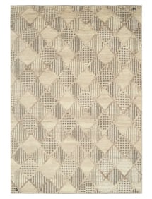 10X14 Modern Geometric Trellis High-Low Area Rug