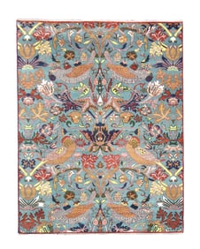 10X14 Birds William Morris Design Rug
