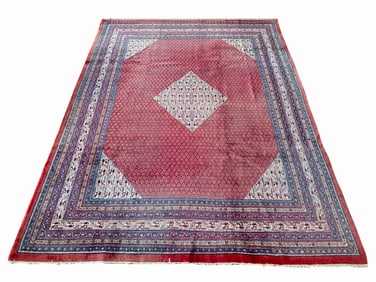 8X11 Persian Saraband Hand-Knotted Rug, Circa 1970