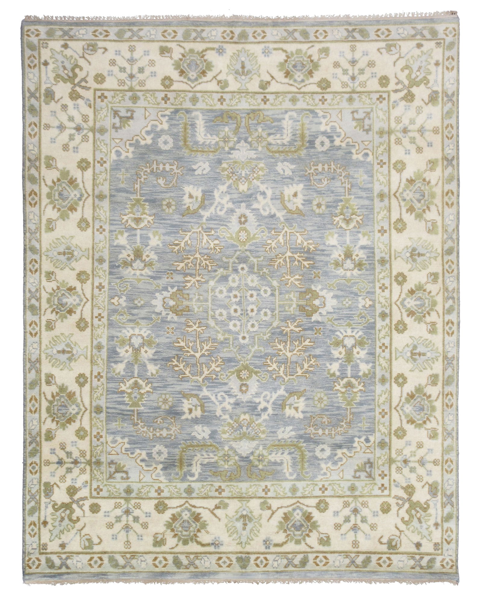 8X10 Light-Blue Oushak Area Rug (1 of 7)