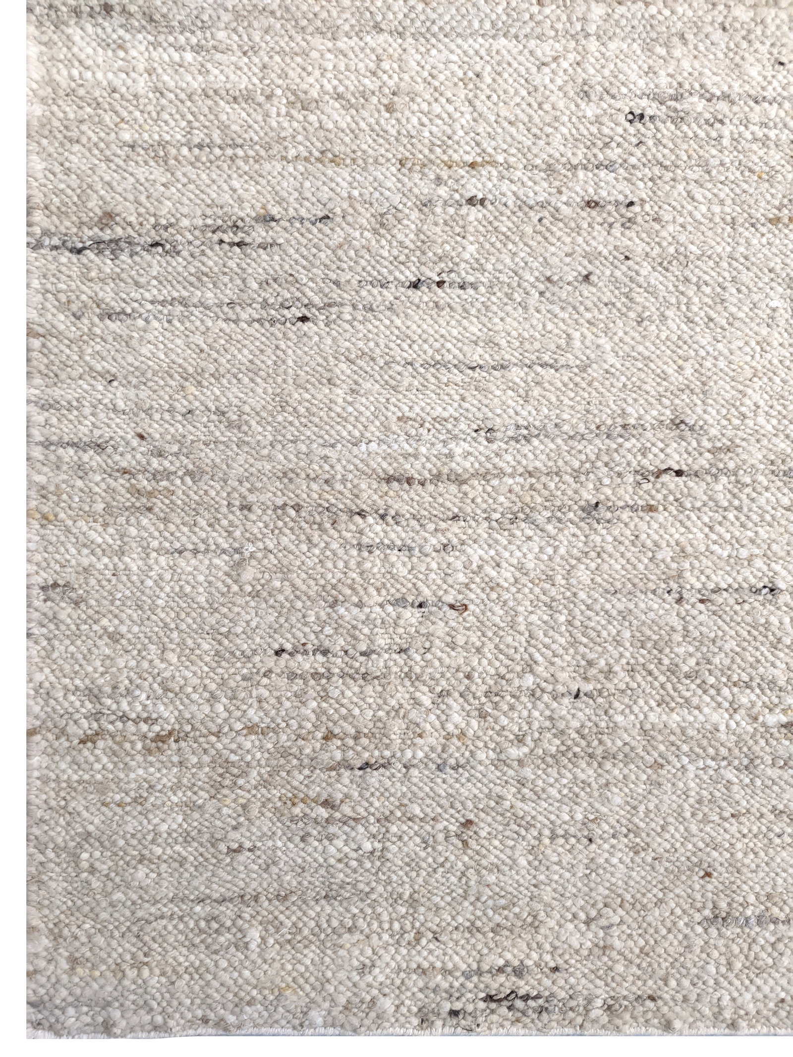 8X10 Handwoven Flatweave Wool Area Rug: Hand-knotted, flatweave bleached wool. Size: 8X10 New Origin: India Colors: Ivory, Light-Brown, Brown, Charcoal, Gray SKU: 102.22-7.26.23-8X10-AP140