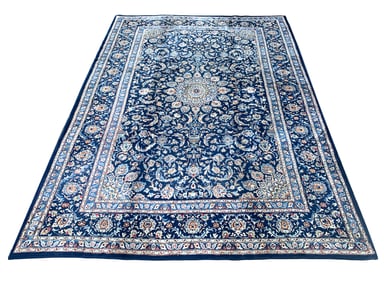 8X12 Estate Antique Persian Kashan Hand-Knotted Rug, Circa 1940