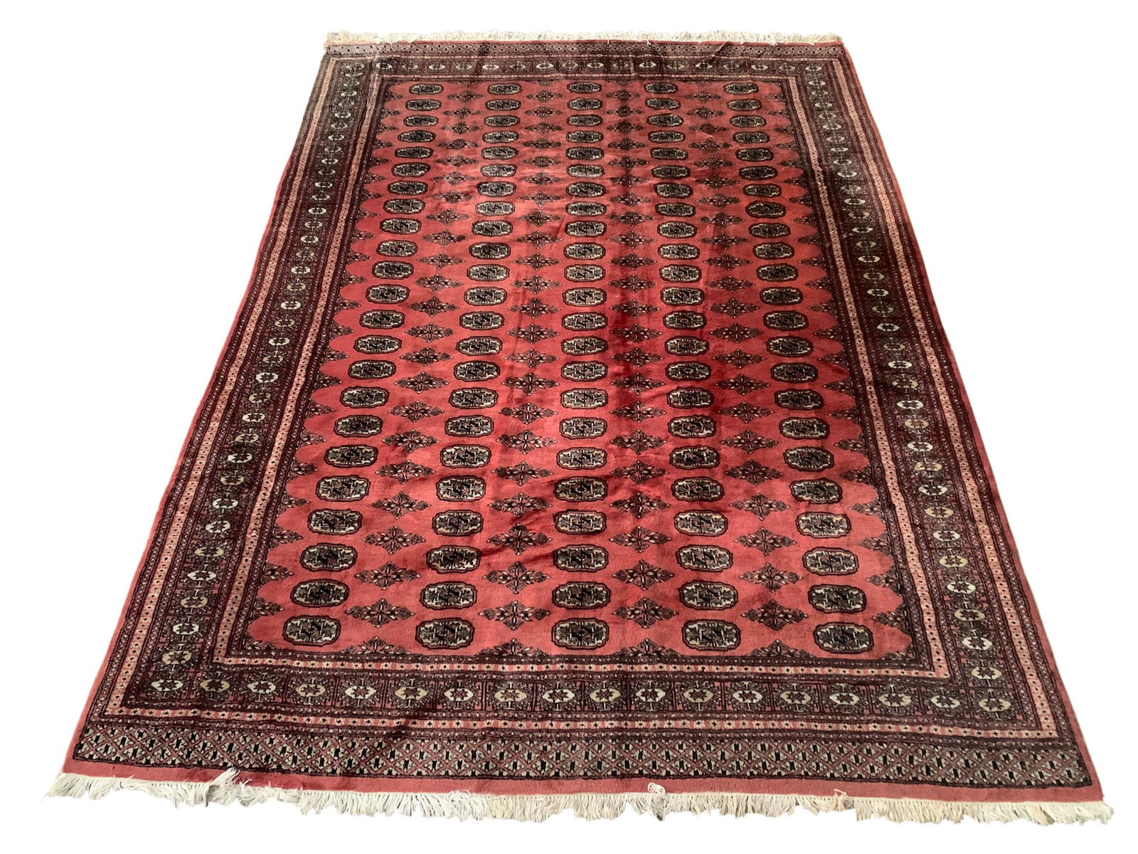 7X10 Bukhara Hand-Knotted Wool Rug, Circa 1950 (1 of 5)