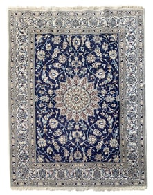 7X9 Estate Distressed Persian Naein Rug, Circa 1980