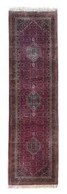 3X13 Bidjar Hand-Knotted Wool Runner, Circa 1990