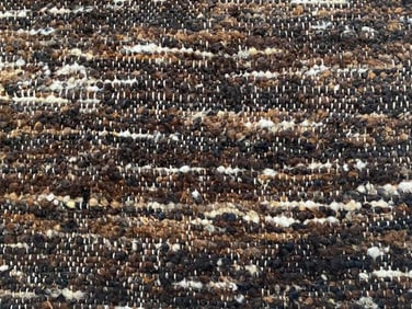 8X10 Handwoven Dark-Brown Natural Raw Wool Area Rug